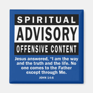 Christliche Beratung John 14:6 Christliche Zitate Magnet
