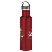 Christliche Bestätigung oder erste Kommunion Edelstahlflasche (Rückseite)