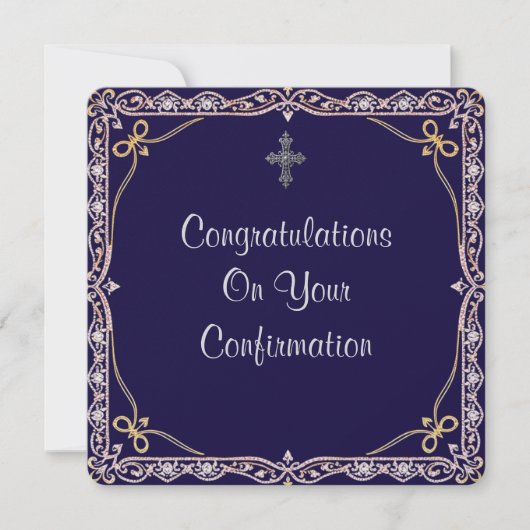 Christliche Bestätigungsflachkarte (Vorderseite)