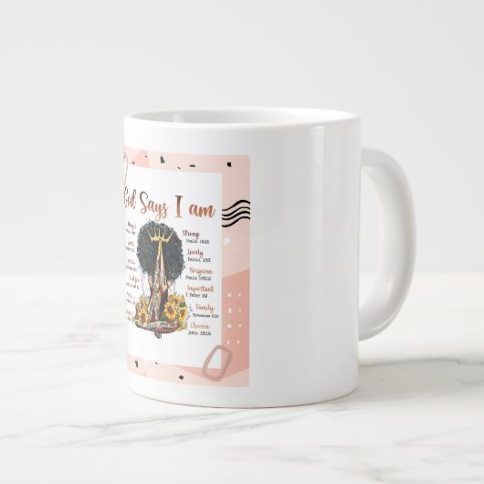 Christliche Beterin Jumbo-Tasse (Vorderseite Rechts)