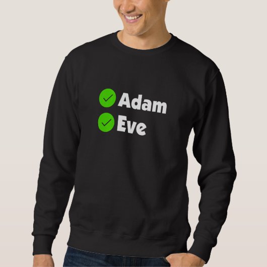 Christliche Bibel Glaube Adam und Eva religiöse Sweatshirt (Vorderseite)
