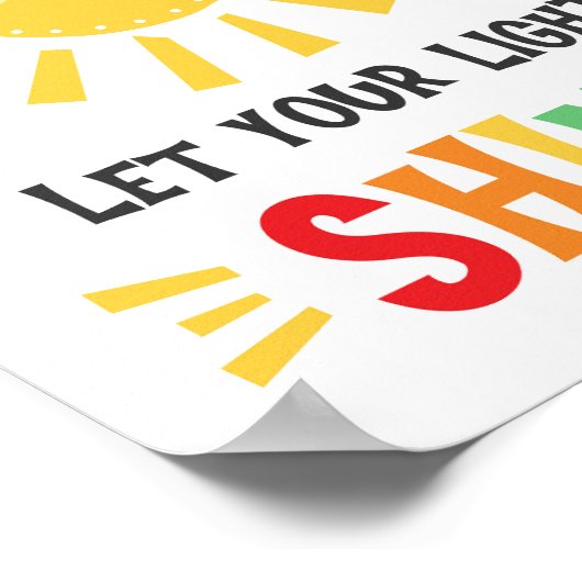 Christliche Bibel lass dein Lichtschrein Kinder Poster (Ecke)