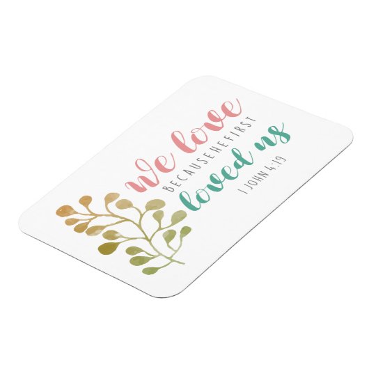 Christliche BIBEL SEHR Wir Liebe wegen Kühlschrank Magnet (Linke Seite)