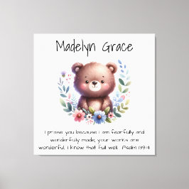 Christliche Bibel Verse Custom Baby Kinderzimmer W Leinwanddruck