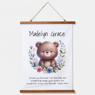 Christliche Bibel Verse Custom Baby Kinderzimmer W Wandteppich Mit Holzrahmen