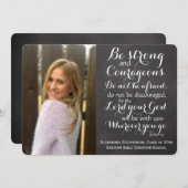 Christliche Bibel Verse Custom Foto Abschluss Einladung (Vorne/Hinten)