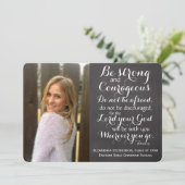 Christliche Bibel Verse Custom Foto Abschluss Einladung (Stehend Vorderseite)