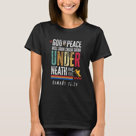 Christliche Bibel Verse Gott des Friedens wird bal T-Shirt (Vorderseite)