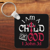 Christliche Bibel Verse Ich bin ein Kind Gottes 1 Schlüsselanhänger (Vorderseite)