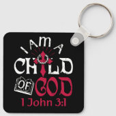 Christliche Bibel Verse Ich bin ein Kind Gottes 1 Schlüsselanhänger (Rückseite)