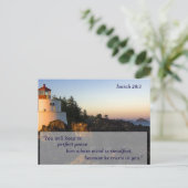 Christliche Bibel Verse Isaiah 26:3 Frieden Postkarte (Stehend Vorderseite)