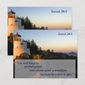 Christliche Bibel Verse Isaiah 26:3 Frieden Postkarte (Vorne/Hinten)