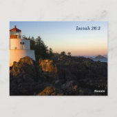 Christliche Bibel Verse Isaiah 26:3 Frieden Postkarte (Rückseite)