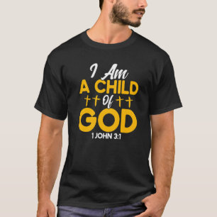 Christliche Bibel Verse John 31 Kind Gottes Kreuz  T-Shirt