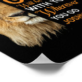 Christliche Bibel Verse Joshua 1 9 Löwenglaube Poster (Ecke)