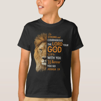 Christliche Bibel Verse Joshua 1 9 Löwenglaube T-Shirt