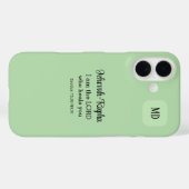 Christliche Bibel Verse Light Green Monogram Case-Mate iPhone Hülle (Rückseite (Horizontal))