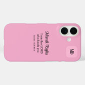 Christliche Bibel Verse Light Pink Monogram Case-Mate iPhone Hülle (Rückseite (Horizontal))