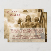Christliche Bibel Verse Micah 6:8 Geist der Gerech Postkarte (Vorne/Hinten)
