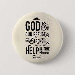 Christliche Bibel Verse Psalm 46:1 Gott ist unsere Button