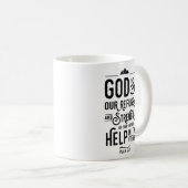 Christliche Bibel Verse Psalm 46:1 Gott ist unsere Kaffeetasse (VorderseiteRechts)
