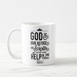 Christliche Bibel Verse Psalm 46:1 Gott ist unsere Kaffeetasse