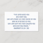 Christliche Bibel Verse Religion Kreuzfahrwerk Visitenkarte (Rückseite)