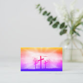 Christliche Bibel Verse Religion Kreuzfahrwerk Visitenkarte (Stehend Vorderseite)