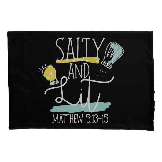Christliche Bibel Verse Salty und Lit Matthew Kissenbezug (Vorderseite)