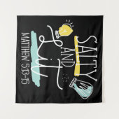 Christliche Bibel Verse Salty und Lit Matthew Wandteppich (Vorderseite (Horizontal))