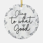 Christliche Bibel Verse Script Typografy Marble Keramik Ornament (Vorne)