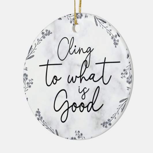 Christliche Bibel Verse Script Typografy Marble Keramik Ornament (Links)