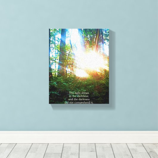 Christliche Bibel Verse Scripting Forest Creationa Leinwanddruck (Insitu (Holzboden))