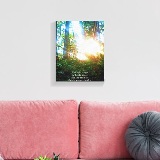 Christliche Bibel Verse Scripting Forest Creationa Leinwanddruck (Insitu (Wohnzimmer))