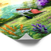 Christliche Bibel Verse Scripting Girl Katze Poster (Ecke)