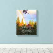 Christliche Bibel Verse Scripting Regenbogen Leinwanddruck (Insitu (Holzboden))