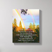 Christliche Bibel Verse Scripting Regenbogen Leinwanddruck (Vorderseite)