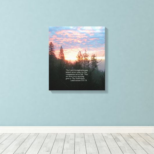 Christliche Bibel Verse Scripture Creationarts Leinwanddruck (Insitu (Holzboden))