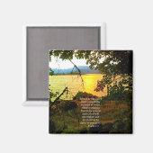 Christliche Bibel Verse Seenlandschaft Kreationari Magnet (Vorderseite/Rückseite)