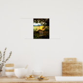 Christliche Bibel Verse Seenlandschaft Kreationari Poster (Küche)