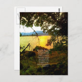 Christliche Bibel Verse Seenlandschaft Kreationari Postkarte (Vorne/Hinten)