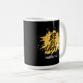 Christliche Bibel Verse sei die leichte Matthew 5: Kaffeetasse (VorderseiteRechts)