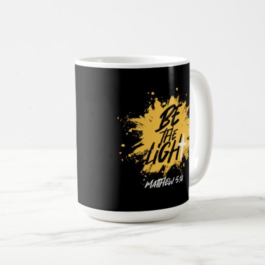 Christliche Bibel Verse sei die leichte Matthew 5: Kaffeetasse (VorderseiteRechts)