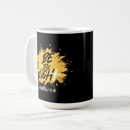 Christliche Bibel Verse sei die leichte Matthew 5: Kaffeetasse (Vorderseite Links)