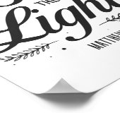 Christliche Bibel Verse sei die leichte Matthew 5: Poster (Ecke)