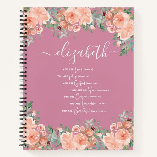 Christliche Bibel Verse Spirale Notebook Notizblock (Vorderseite)