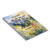 Christliche Bibel Verse Wasserfarbengebirge Name Notizblock (Rechte Seite)