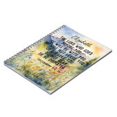 Christliche Bibel Verse Wasserfarbengebirge Name Notizblock (Linke Seite)