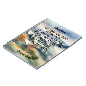 Christliche Bibel Verse Wasserfarbengebirge Name Notizblock (Linke Seite)