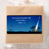 Christliche Bibel Verse Weihnachtsgeschenk-Etikett (Insitu)